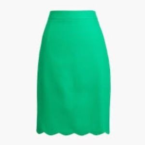 J. Crew Green Pencil Skirt